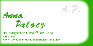 anna palocz business card